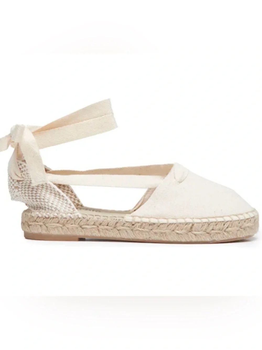 ChildrenChic Girls Classic Espadrilles Size 34 (2.5-3) Cream